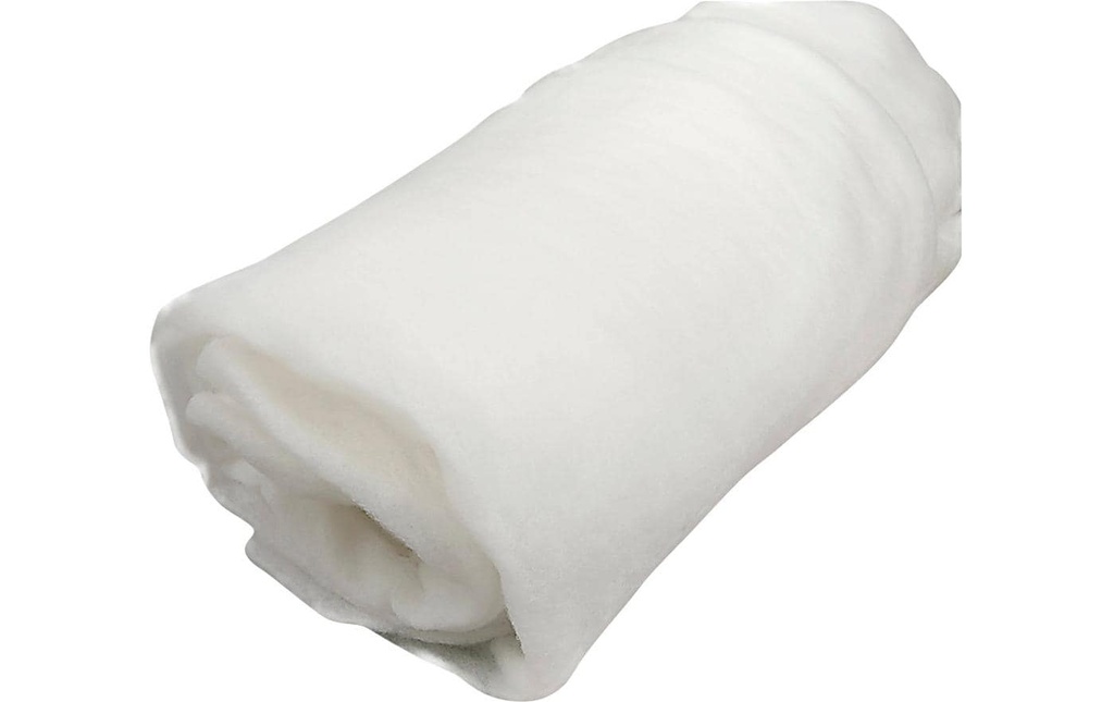 Creativ Company Lana di cotone 160 cm x 10 m, polyester, blanc