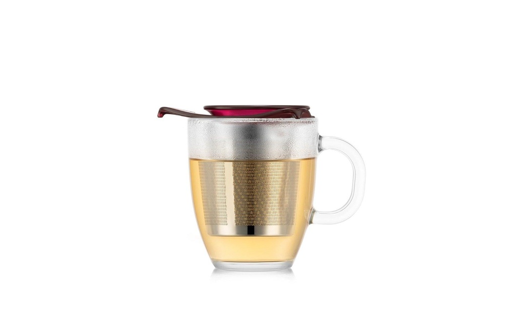Bodum Tasse à thé Yo-Yo Set Transparent/canneberge, 0.35 l