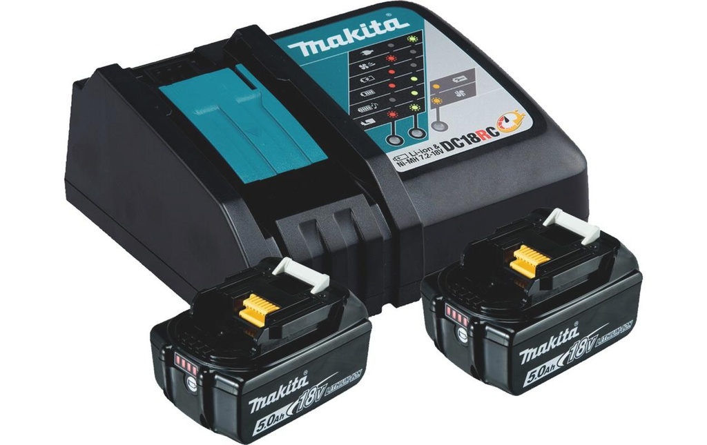 Makita Power Source-Kit 18 V LXT chargeur + 2x 18 V 5Ah batterie