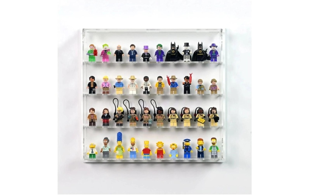 iDisplayit Modules de construction Présentoir mural en acrylique pour 40 minifigurines LEGO