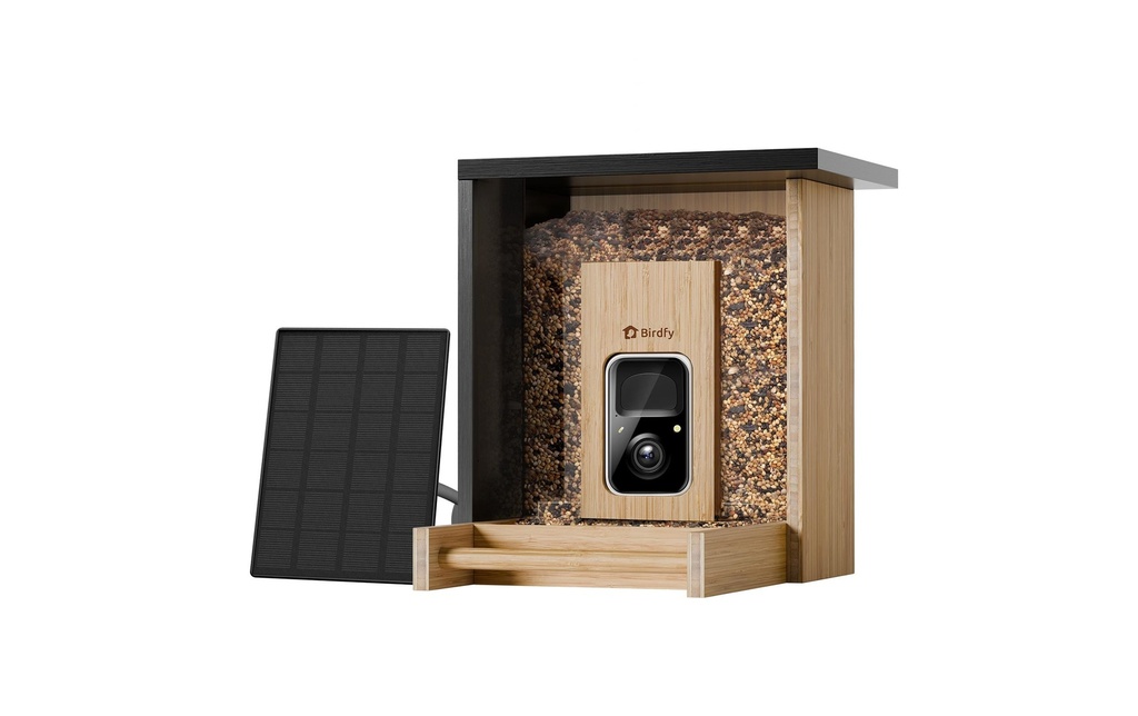 Birdfy Distributeur de nourriture Bambou Mini Solar
