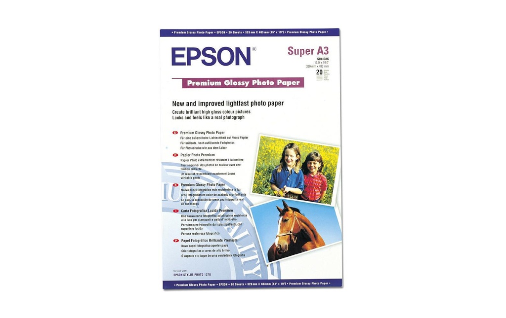 Epson Papier photo A3+ 250 g/m² 20 Pièce/s