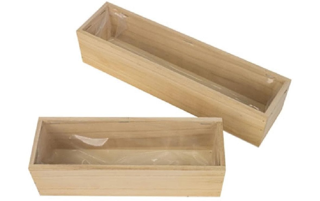 CHALET Pot de plantes Jutz L large, 35 x 10 x 9 cm, brun