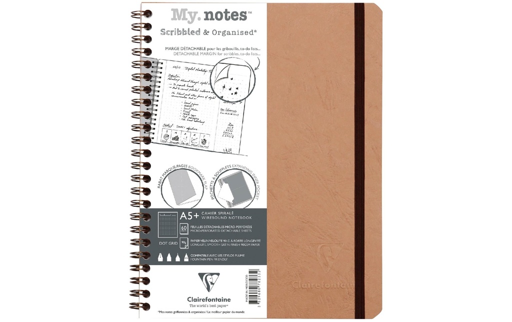 Clairefontaine Bloc-notes AgeBag A5+, dotted, beige