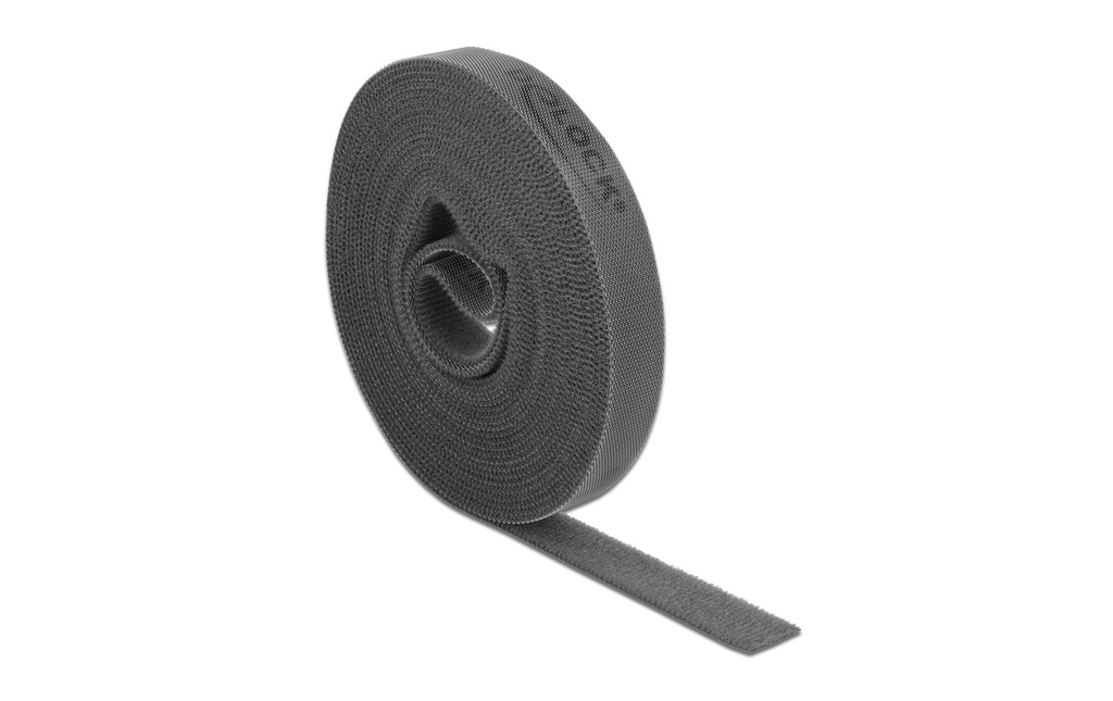 Delock Bande auto-agrippante 5 m x 15 mm gris