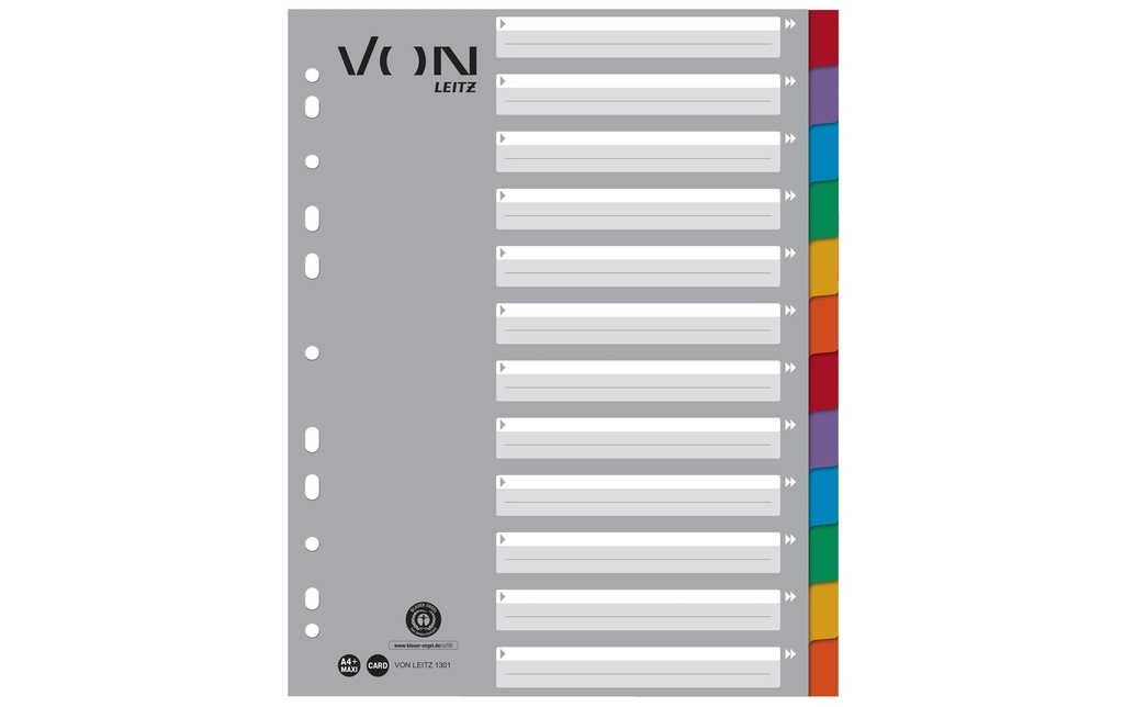 VON Registre 12 onglets, A4, 1-12