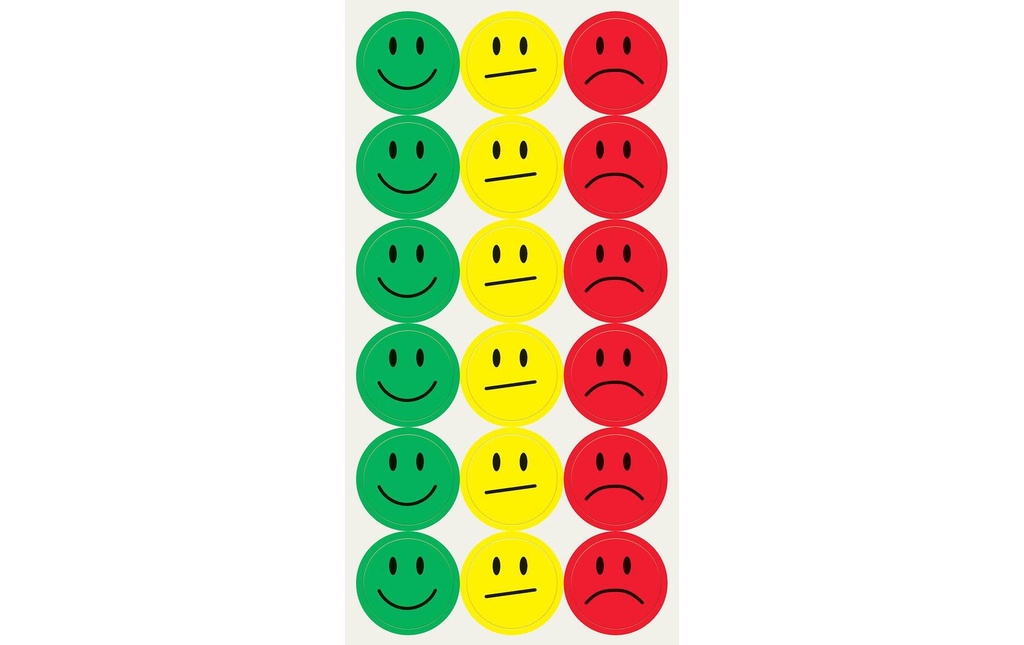Sigel Pastilles adhésives 20 mm 180 pièces, jaune/vert/rouge/rouge