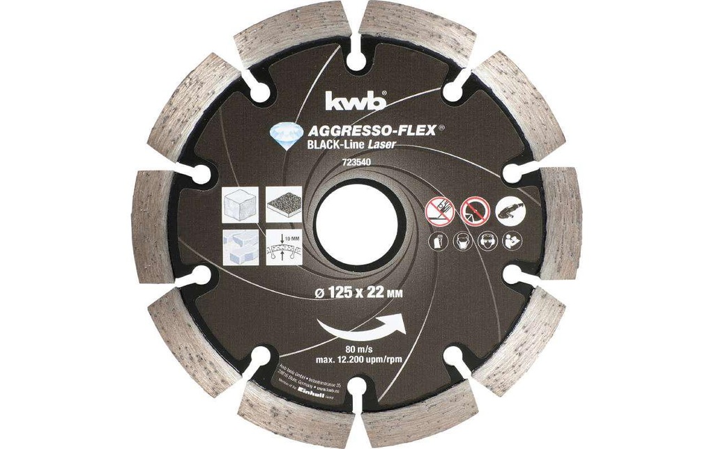 kwb Disque à trancher Black-Line Diamond 125 mm