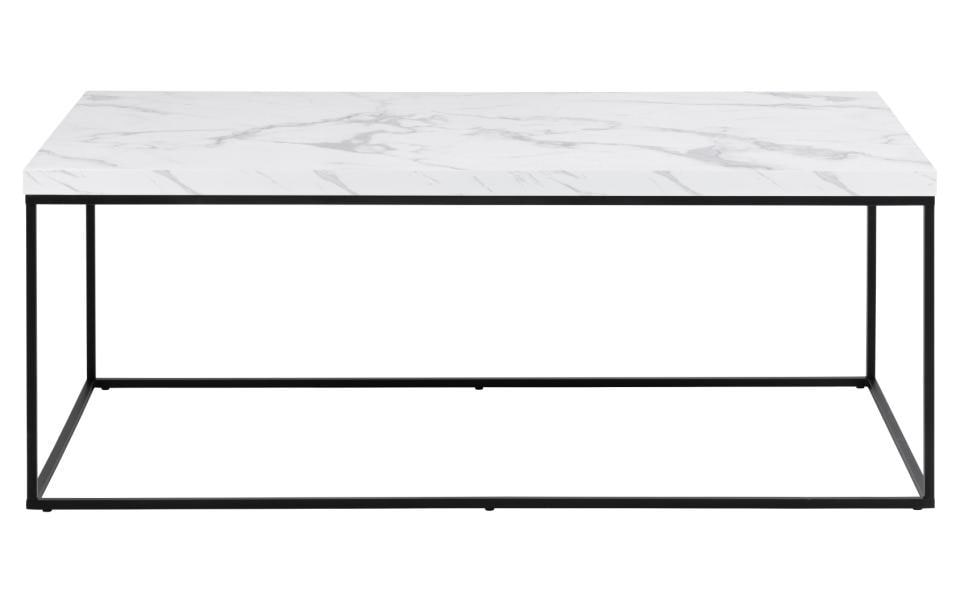 AC Design Table basse Barossa 110 x 55 x 45 cm, Noir/Blanc