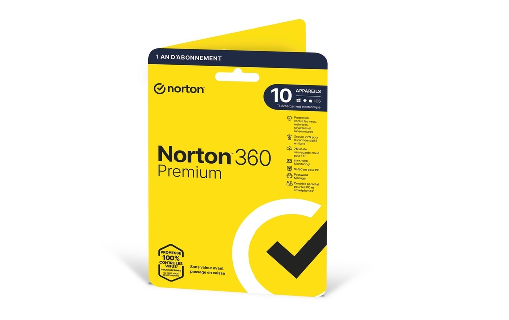 Norton Norton 360 Premium Manchon, 10 Appareil, 1 an