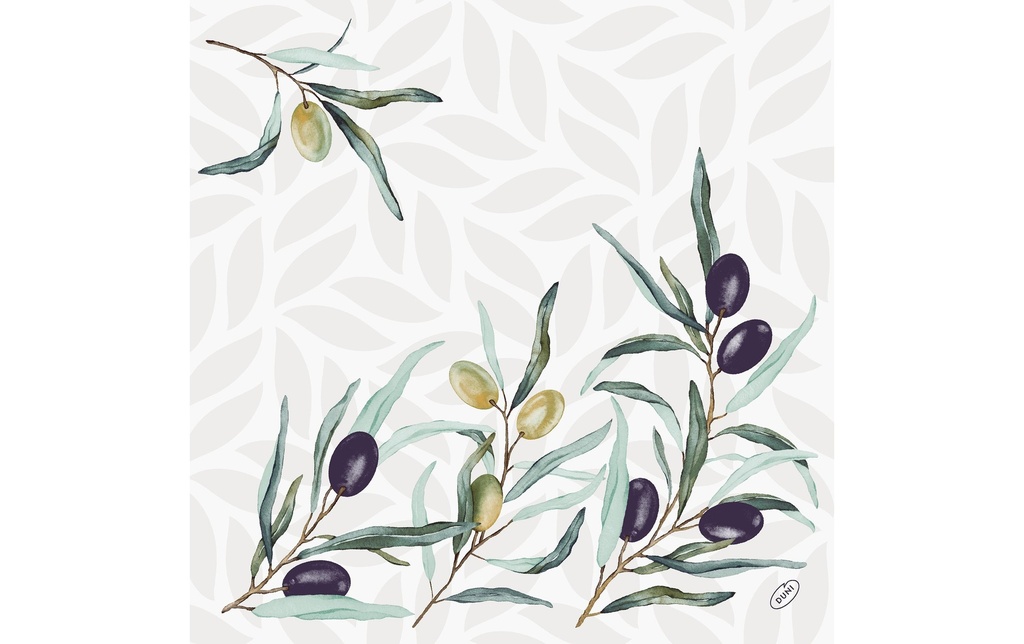 Duni Serviettes en papier Olive Garden 40 cm x 40 cm, 60 Pièce/s