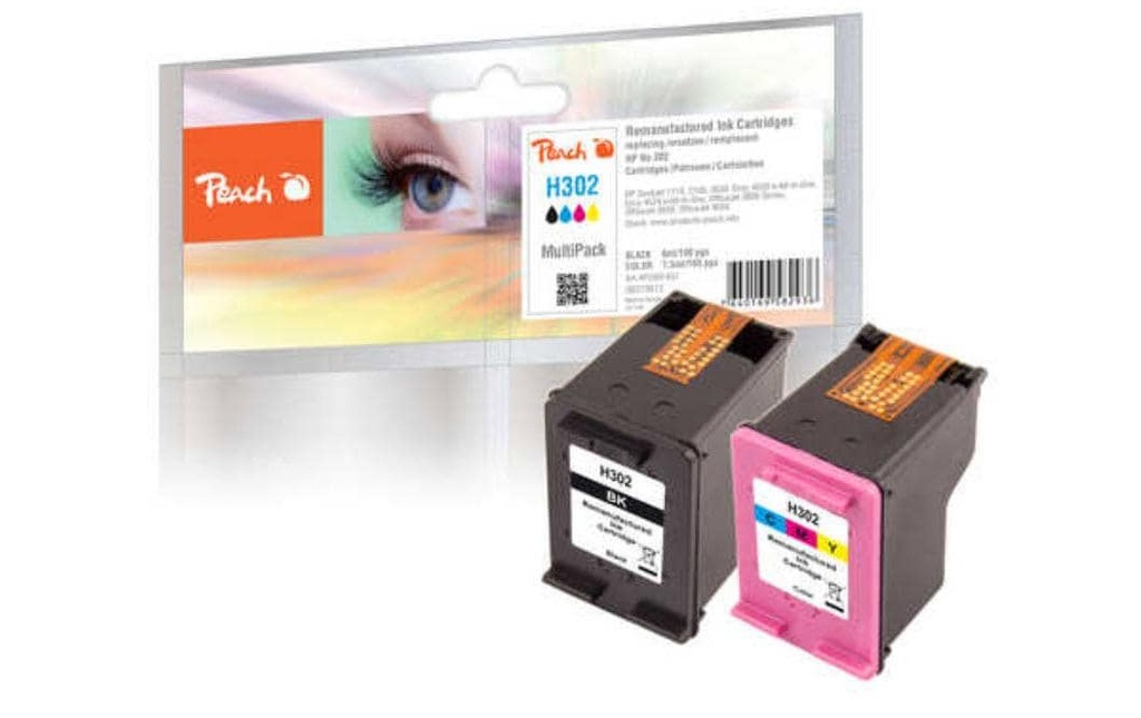 Peach Kits d’encre HP Nr. 302 (F6U66A/F6U65A)