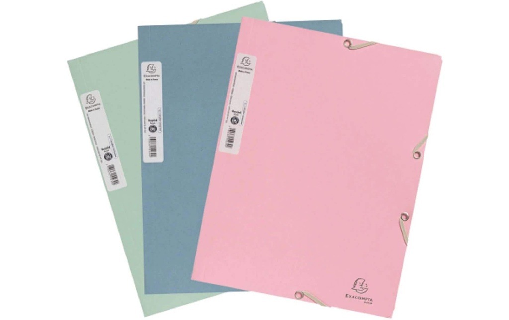 Exacompta Portfolio à ruban élastique A4 AutentiK, Lot de 6