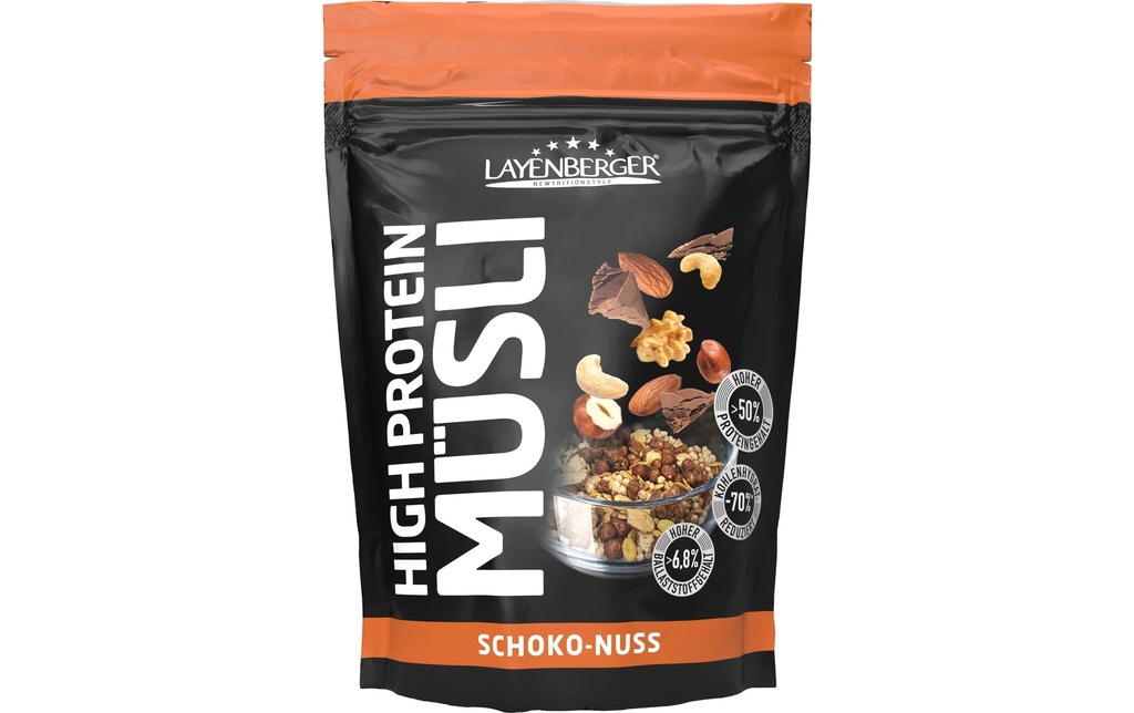 Layenberger Muesli 3K Protein chocolat-noisette 390 g