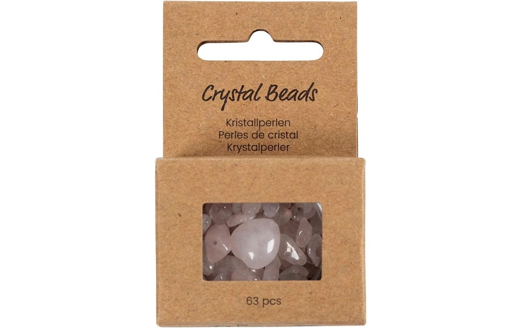 Creativ Company Kits de perles Perles de cristal Rose, 7-12 mm