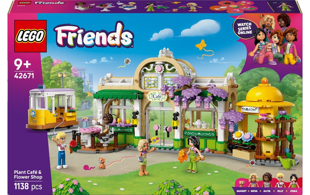 LEGO® Friends Café des plantes et kiosque à fleurs 42671