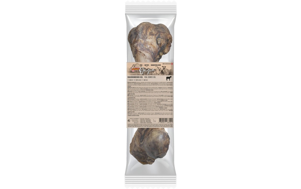 DeliBest Produit à mâcher  Origine Os de veau XXL 1 pièce, viande suisse