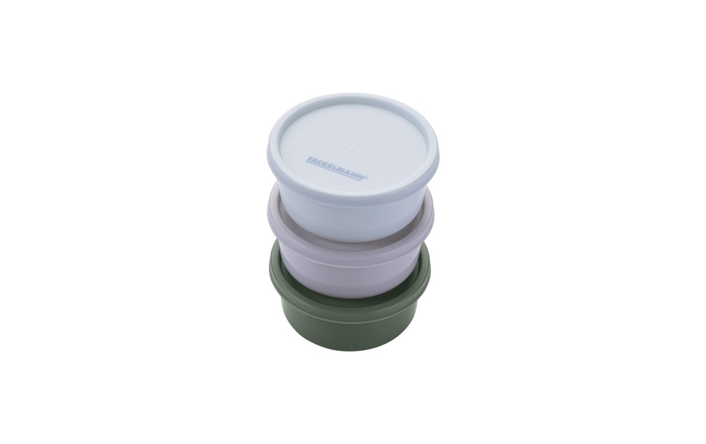Fackelmann Boîte casse-croûte Be The Move, ronde, Beige/Gris/Vert