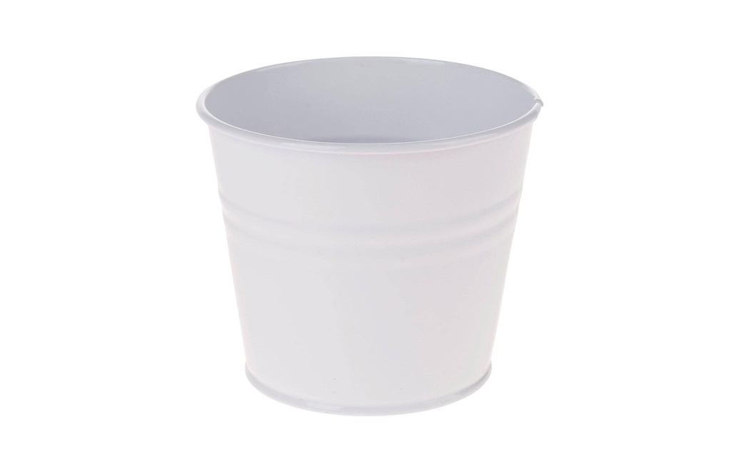 Opiflor Pot en zinc Jan 10 x 8,5 cm, Blanc