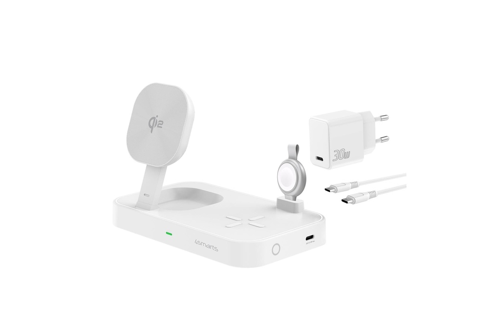 4smarts Chargeur sans fil Qi2 Blanc