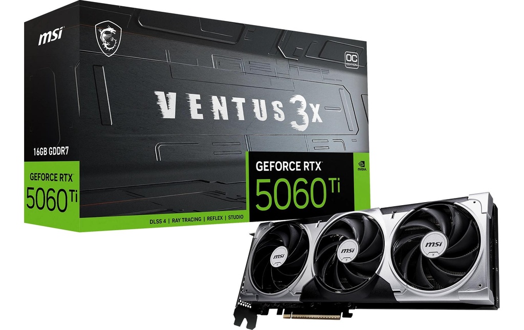 MSI Carte graphique GeForce RTX 5060 TI 16G VENTUS 3X OC