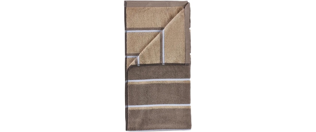 Zone Denmark Serviette de douche 70 x 140 cm taupe/chameau/bleu ciel