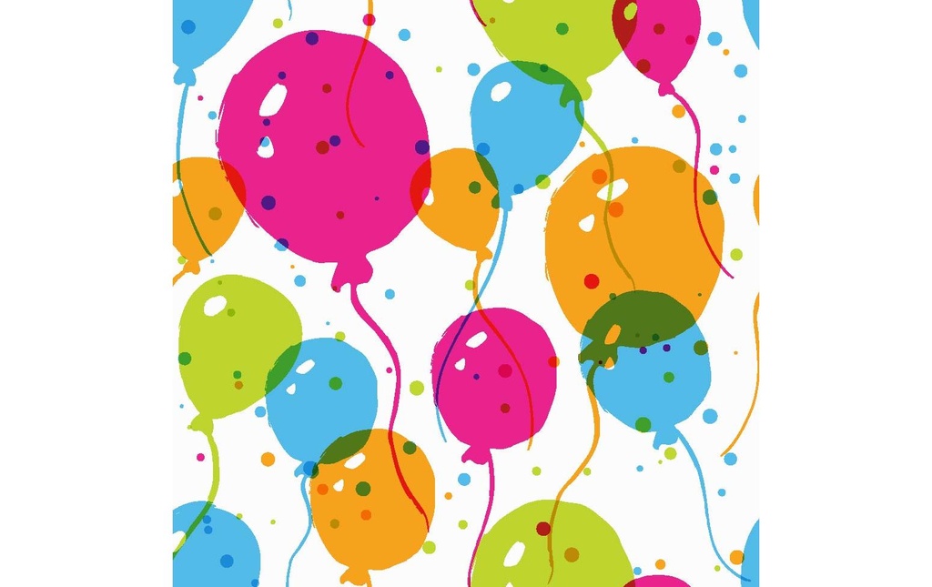 Paper + Design Serviettes en papier Splash Balloons 24 cm x 24 cm, 20 Pièce/s