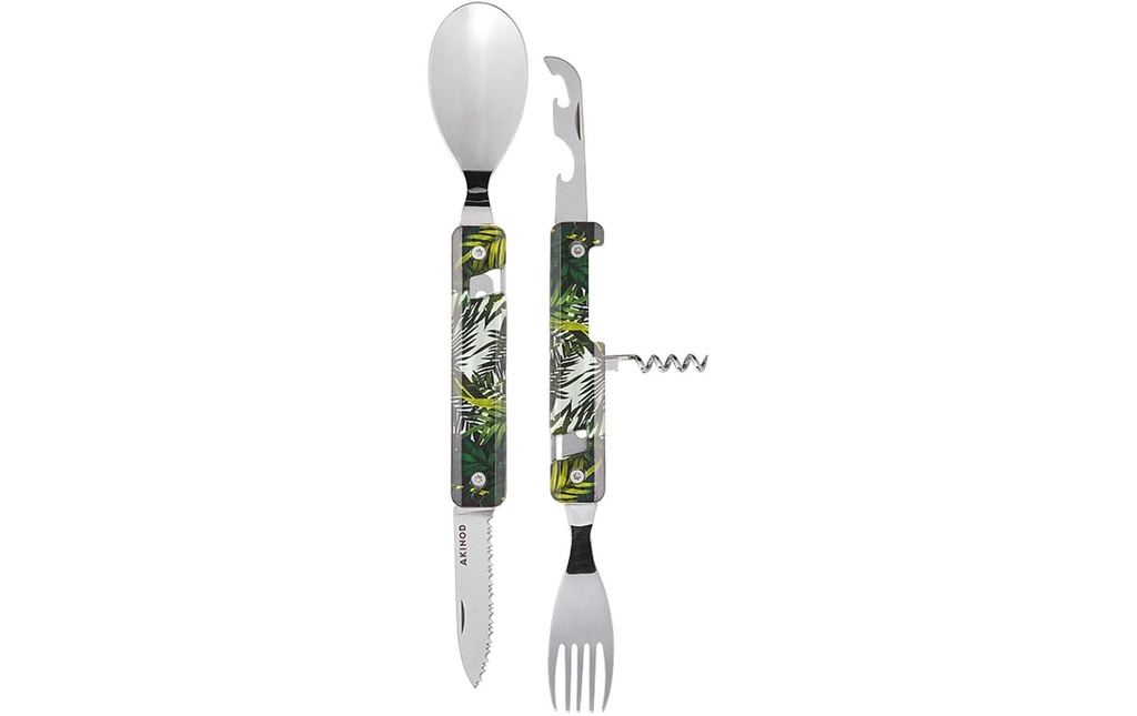 Akinod Kits de couverts de camping Multifunctional Cutlery 13 h25