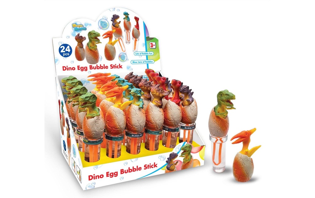 Totally Bulles de savon Dino Egg Bubble Stick assorti