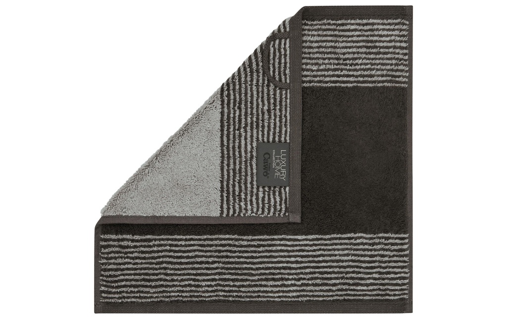 Cawö Lavettes Two-Tone 30 x 30 cm, Gris foncé