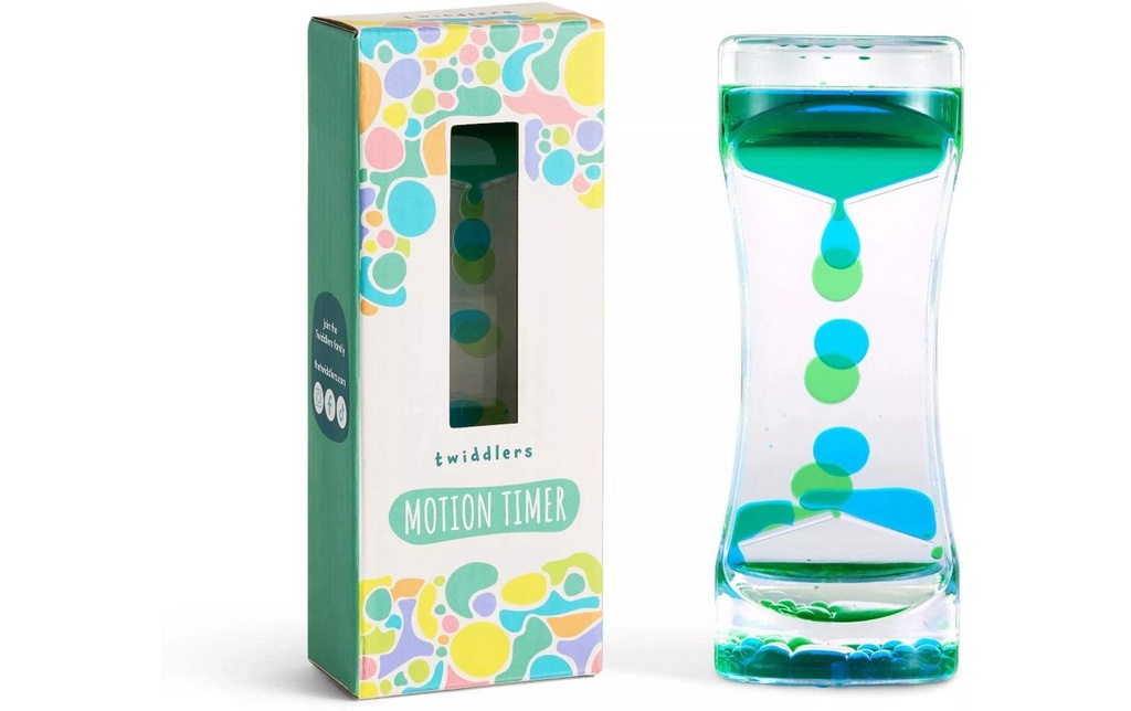 Twiddlers Sablier liquide vert/bleu