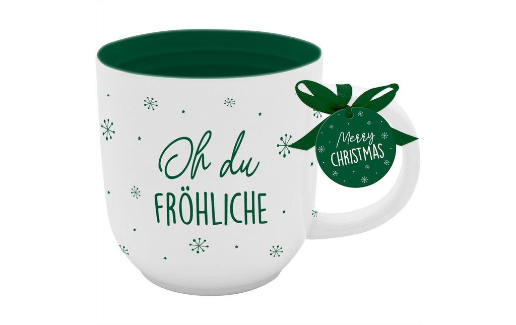 Sheepworld Tasse universelle Oh toi, Joyeux Noël 500 ml, 1 Pièce/s, Vert/Blanc