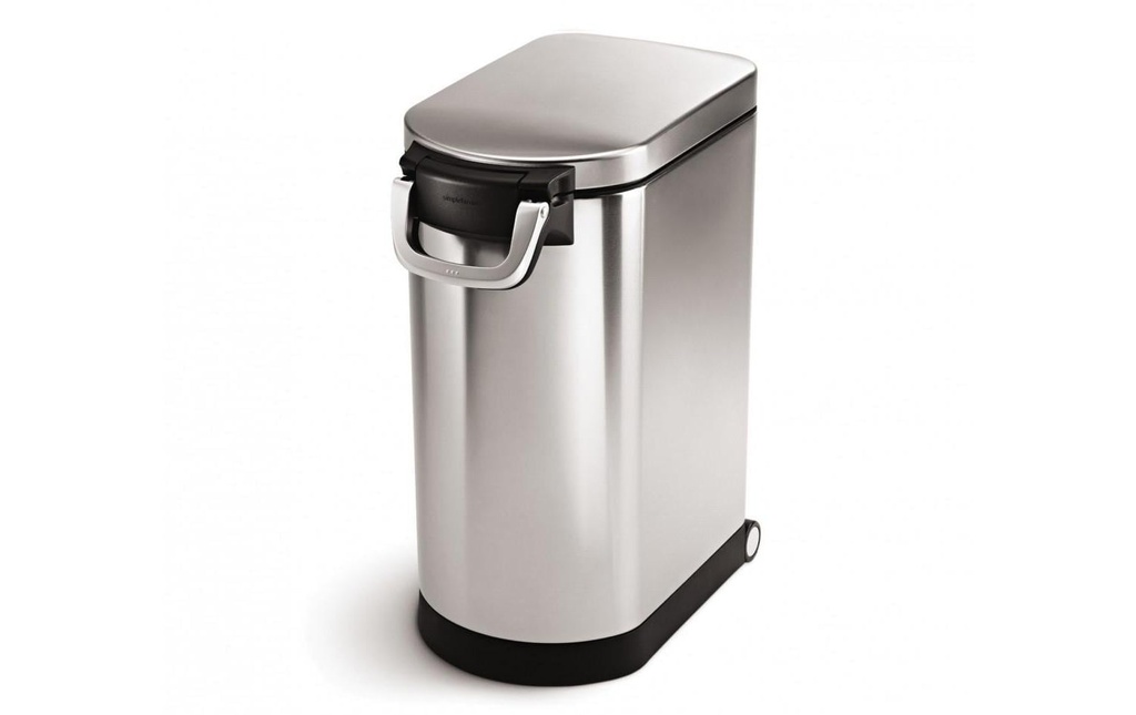 Simplehuman Contenant à nourriture pour animaux Large Acier inoxydable
