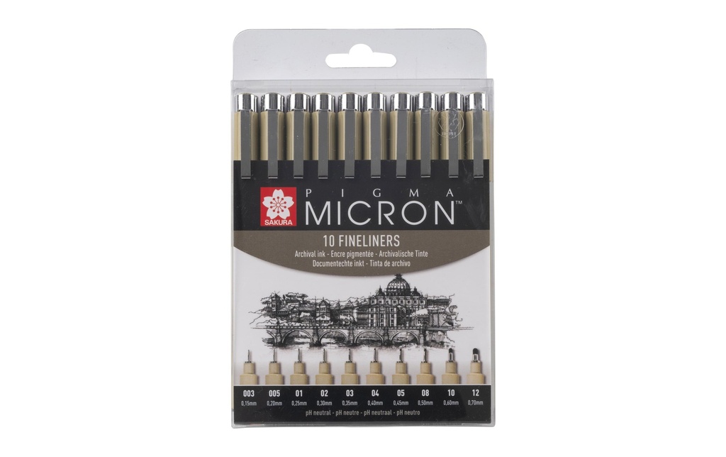 SAKURA Fineliner-Set PigmaMicron 10p. (10 pces)