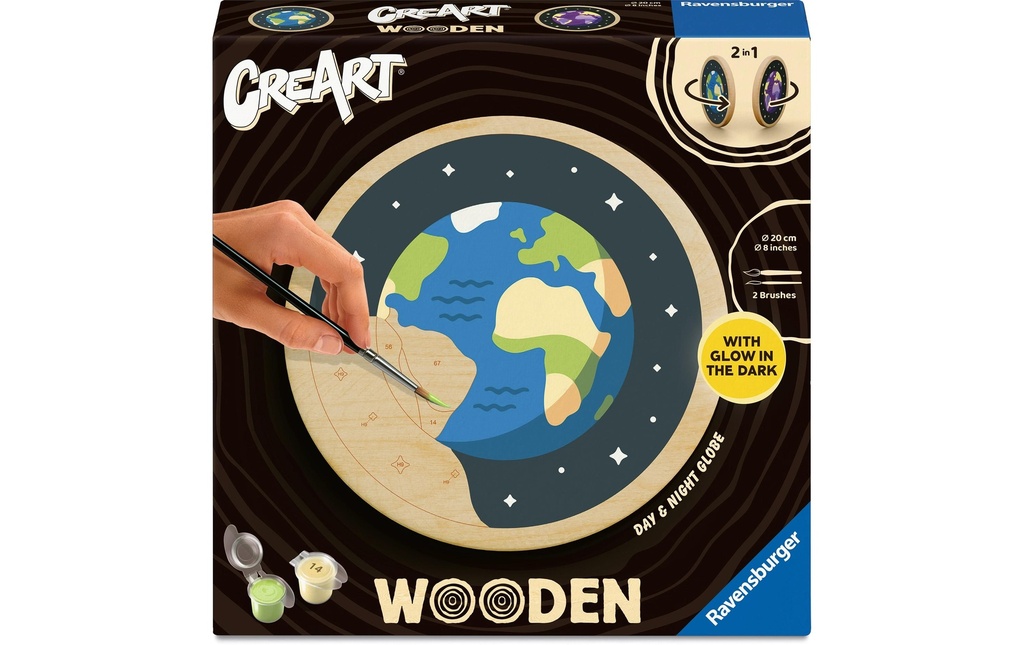 Ravensburger CreArt Wooden - Peinture par numéros - Jour et nuit