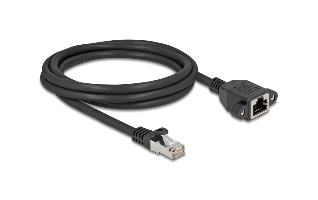 Delock Câble patch Câble de rallonge Cat 6A, S/FTP, 3 m, Noir