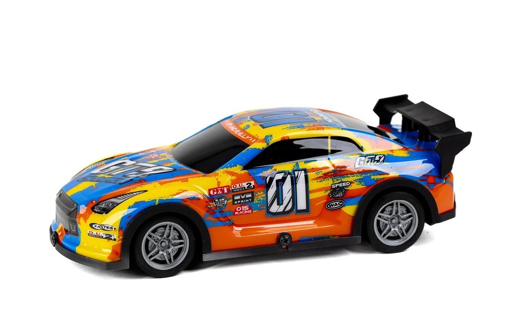 TEC-TOY Voiture Champion GT9 avec lumière, jaune/bleu, 1:22