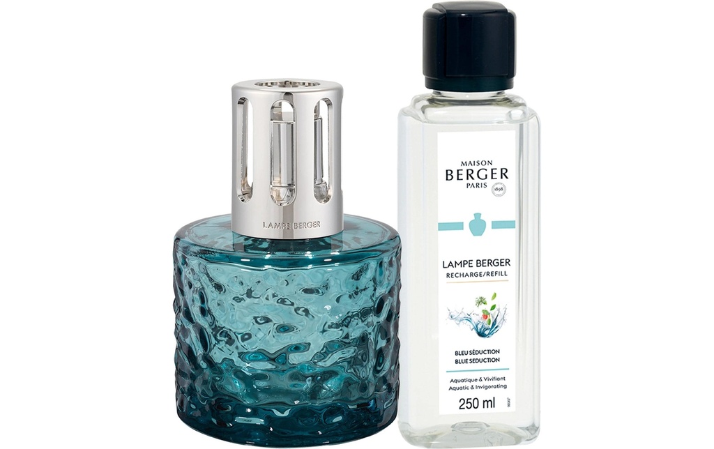 Maison Berger Lampe aromatique Mirage + 250 ml Bleu Seduction, Bleu