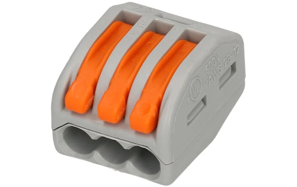 WAGO Borne de connexion Borne Wago 3L 3-fach, 8 Pièce/s