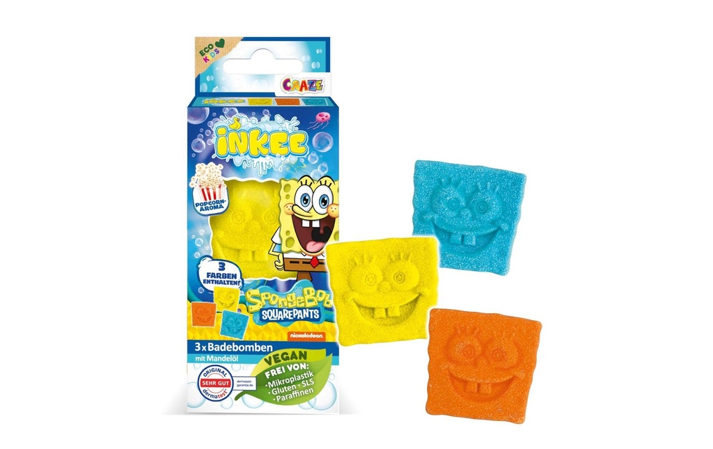 Craze Plaisir dans la baignoire Inkee Mini Pack SpongeBob 3 Pièce/s