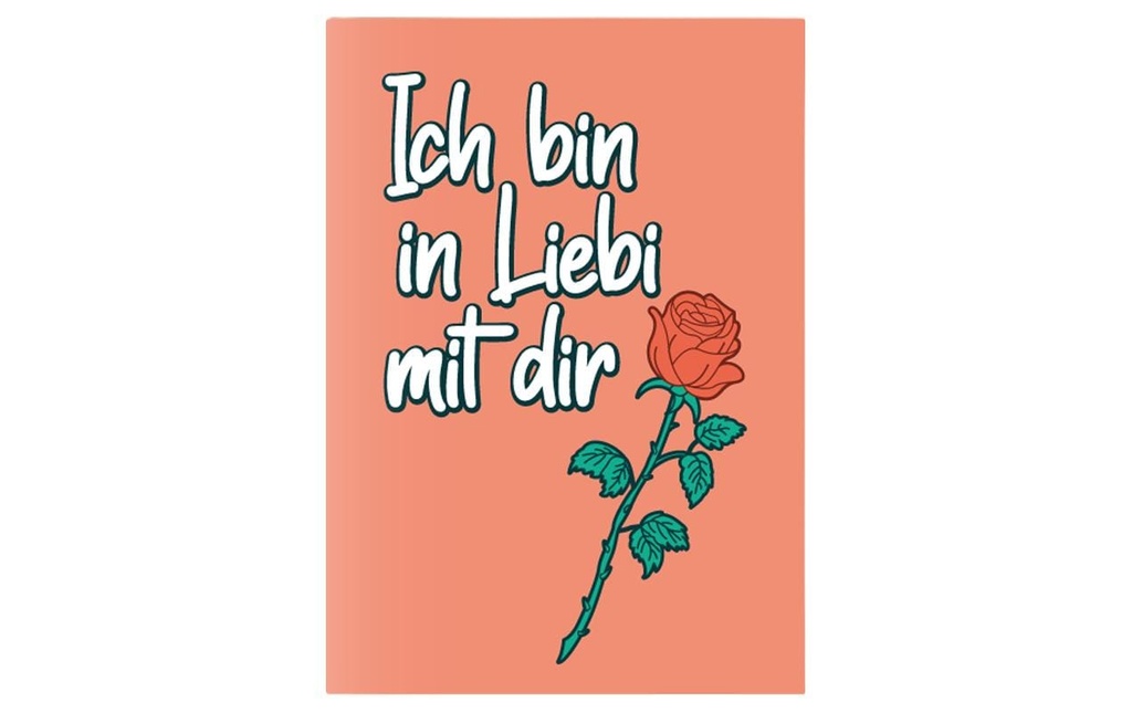 Swissmeme Carte de voeux Je suis en amour avec toi A6
