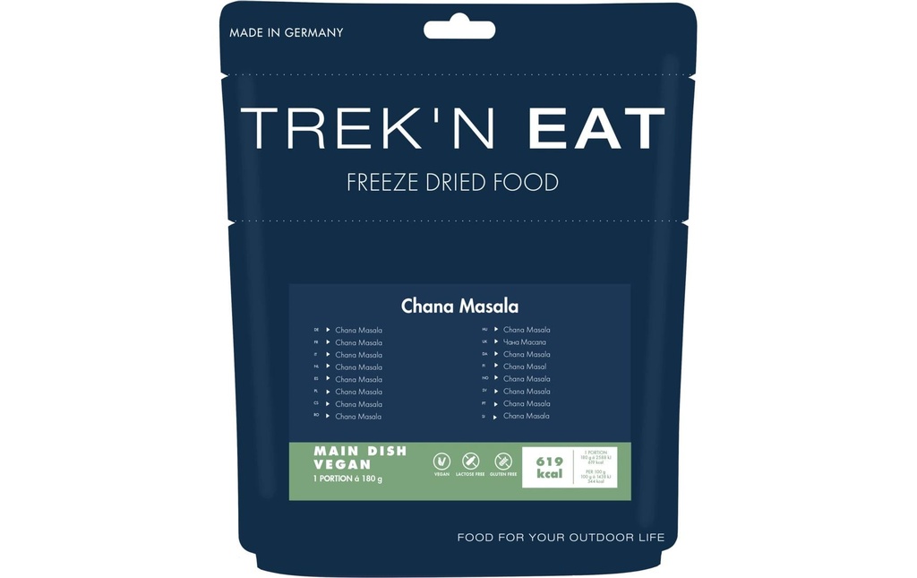 Trek 'N Eat Plat principal Chana Masala (Curry de pois chiches au riz)