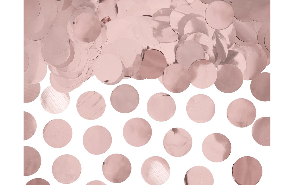 Partydeco Décoration à éparpiller Cercles Or rose