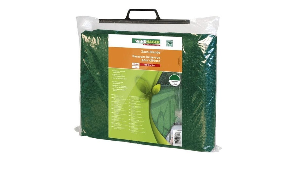 Windhager Protection contre les regards Panneau de clôture 1,2x5m, vert, sac libre-service