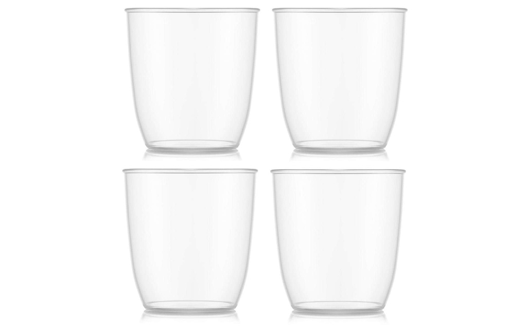 Bodum Gobelet de plein air Kvadrant 350 ml, transparent, 4 pièces