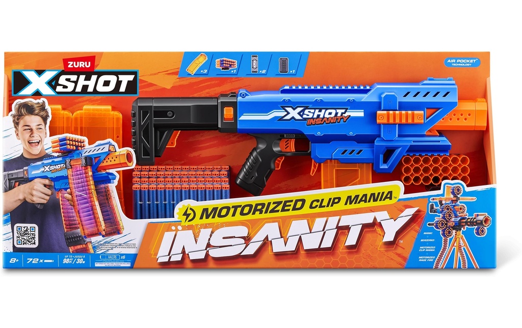 X-Shot Clip Blaster motorisé Insanity
