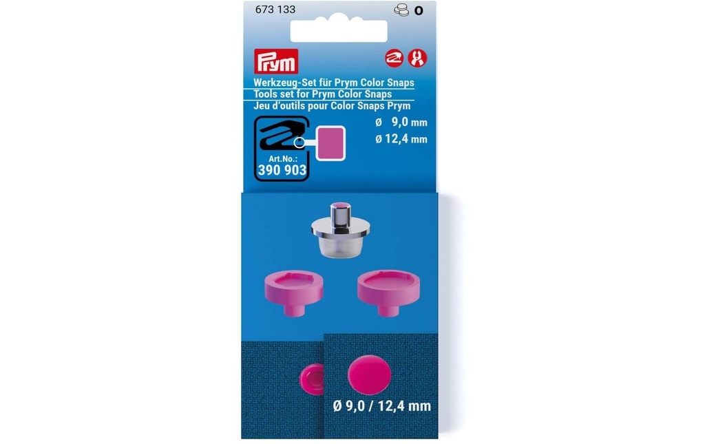 Prym Kit di cucito 3 pièces, couleur argent, fuchsia