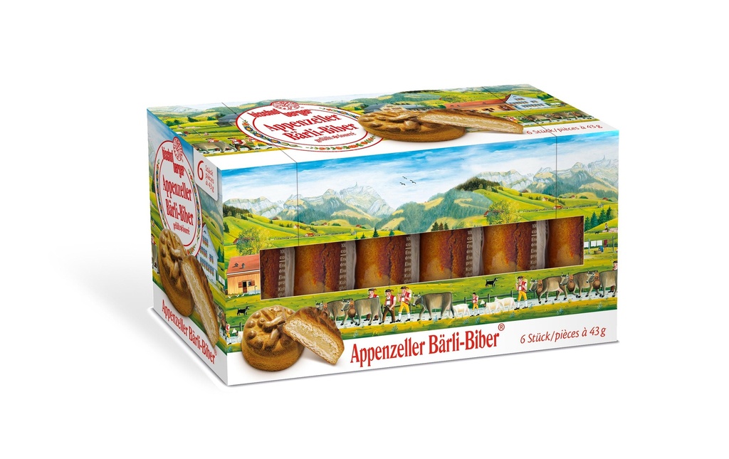 Bischofberger Pâtisserie Appenzeller Bärli-Biber  6 x 43 g