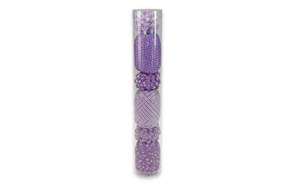 Pattberg Ruban cadeau Set de mélange de motifs Ensemble, 9 pièces, violet
