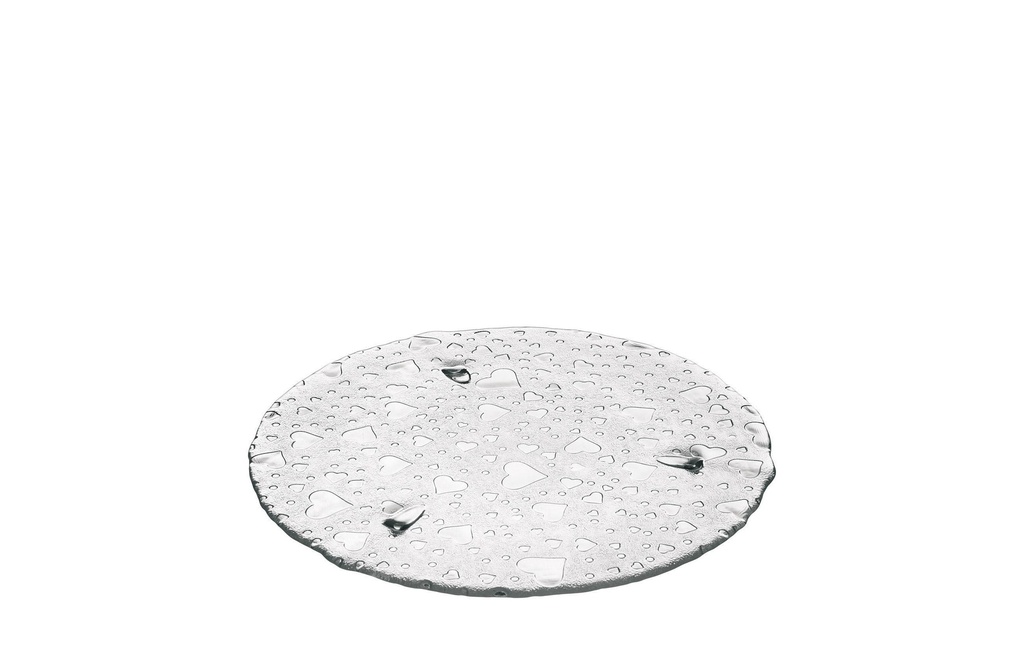 LEONARDO Assiette à gâteau Coeur Transparent
